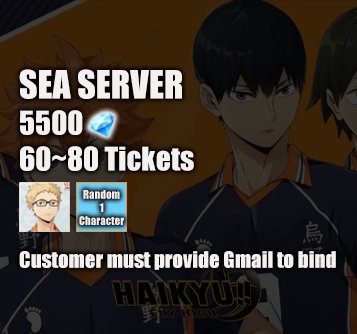 5500 + 70 + Tsukishima + 1