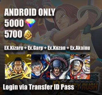 5000RD + 5700GF + Ex.Kizaru + Ex.Garp + Ex.Kuzan + Ex.Akainu